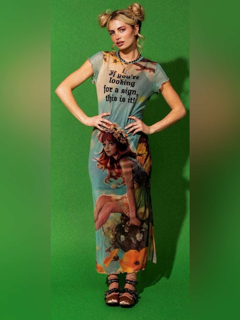 New Dressed in Lala mad about you mesh dress in fairy dust